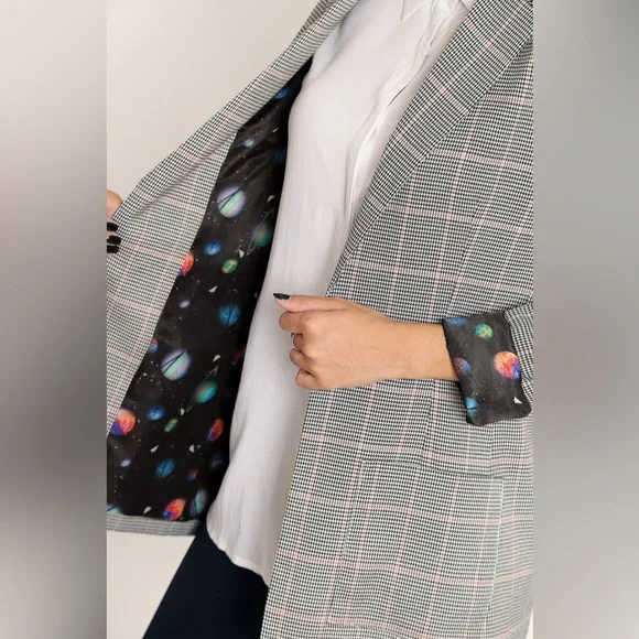 PLAID BLACK BLAZER - Picture 9 of 10